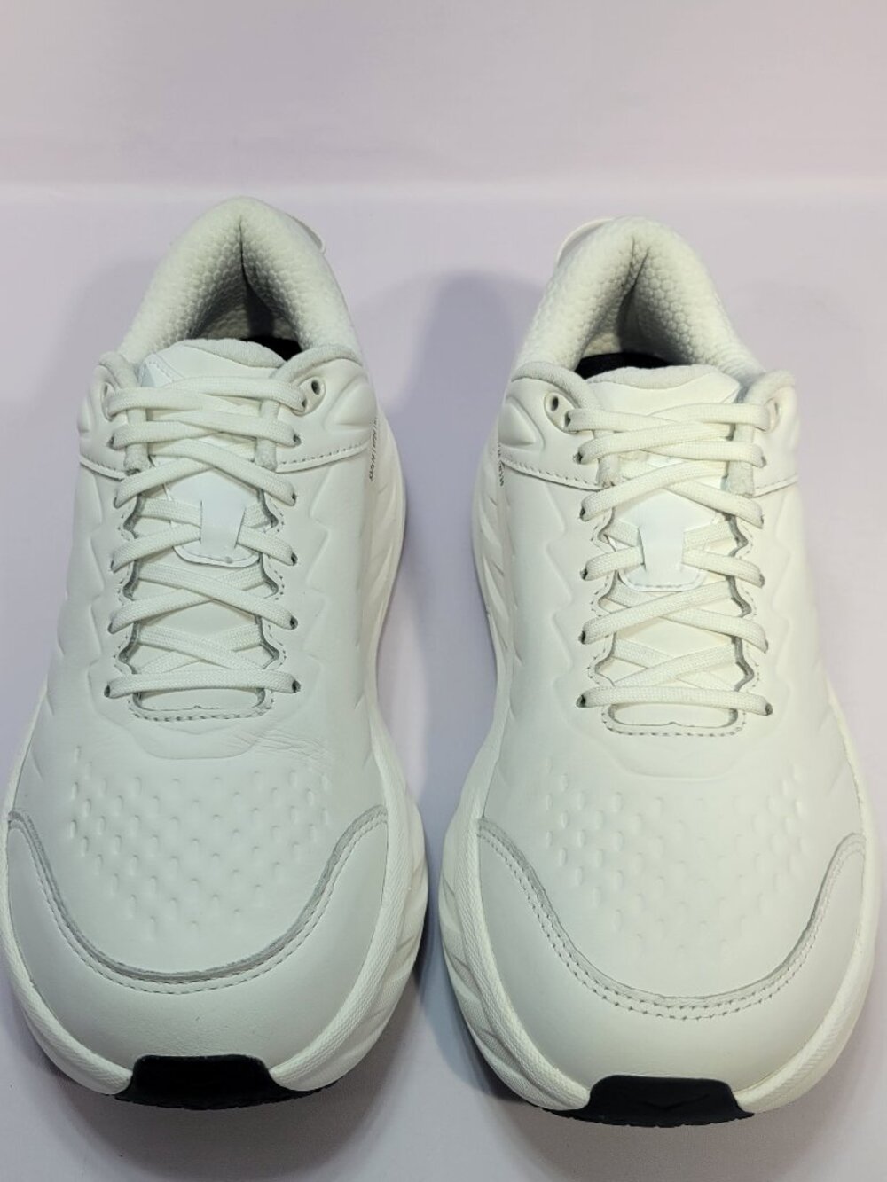 Hoka One Bondi SR Wide Women's Size 6.5 White Leather Slip Resistant Work Shoes